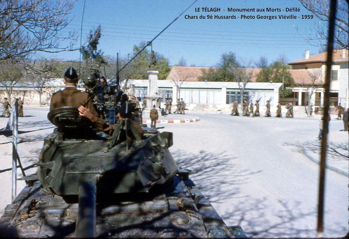 Le Telagh - 9e Hussards - Defile - 1959 -1.jpg
